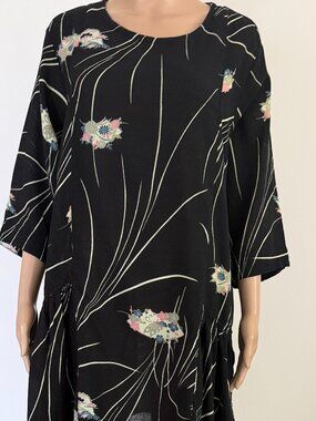 Yasuko Tiered Abstract Art To Wear LangenLook Indy Fairy Grunge Dress XL
